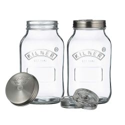 Fermentations-Set von Kilner, 2x1-Liter Gläser